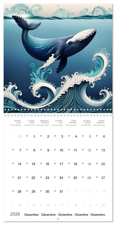 Produktbild: La joie animale (Calendrier mural carr&eacute; 2026 30x30 cm) Calendrier double avec une page pour vos prises de notes