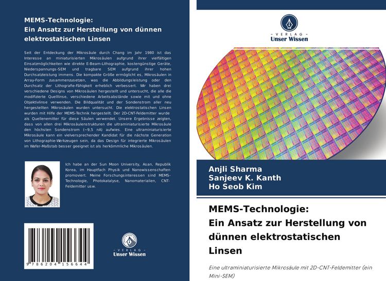 Produktbild: MEMS-Technologie: Ein Ansatz zur Herstellung von d&uuml;nnen elektrostatischen Linsen