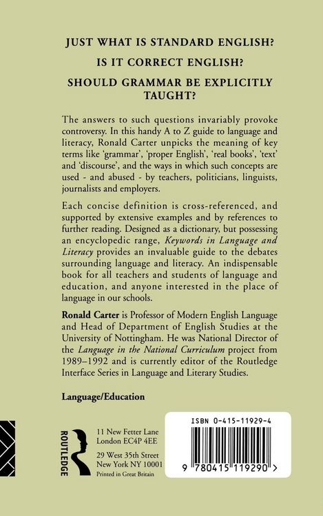 Produktbild: Keywords in Language and Literacy