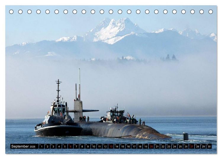 Produktbild: U-Boote - Milit&auml;rische Unget&uuml;me (Tischkalender 2026 DIN A5 quer), CALVENDO Monatskalender