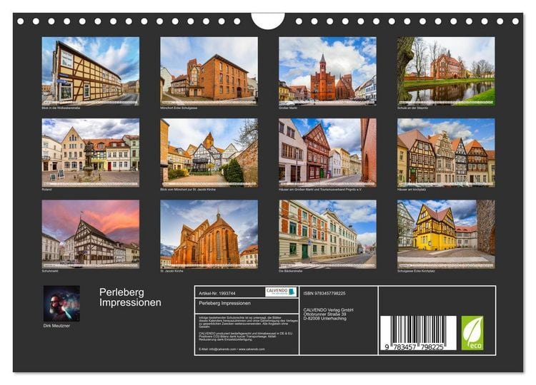 Produktbild: Perleberg Impressionen (Wandkalender 2026 DIN A4 quer), CALVENDO Monatskalender
