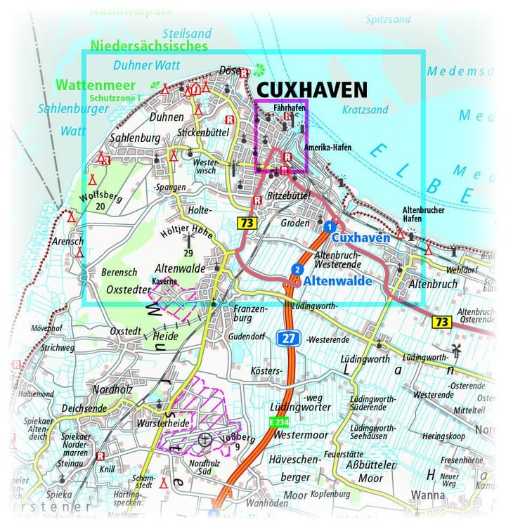 Cuxhaven mit Helgoland 1:16 000