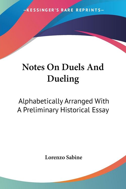Produktbild: Notes On Duels And Dueling