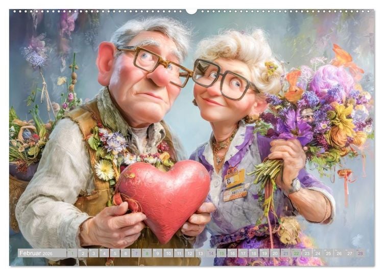 Produktbild: Flotte Omas - Humorwerke (hochwertiger Premium Wandkalender 2026 DIN A2 quer), Kunstdruck in Hochglanz