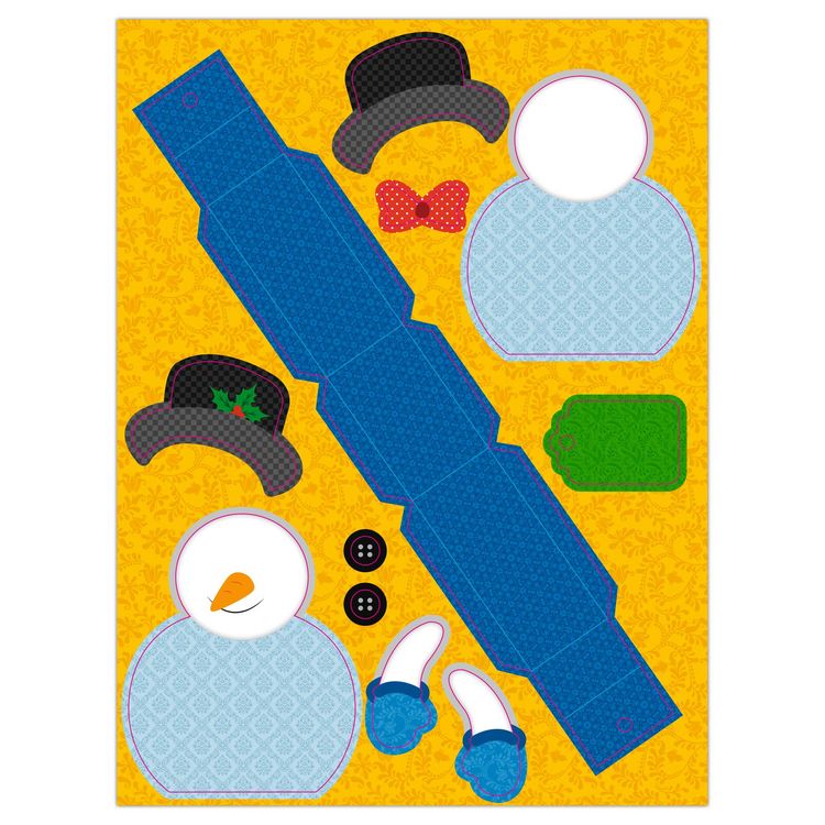 Produktbild: URSUS Geschenktaschen Paper gift boxes, Schneemann, Geschenkboxen Set