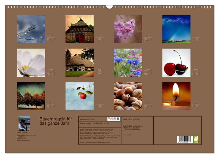 Produktbild: Bauernregeln f&uuml;r das ganze Jahr (Wandkalender 2026 DIN A2 quer), CALVENDO Monatskalender