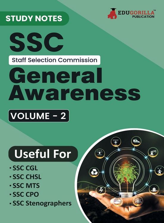 Produktbild: Study Notes for SSC General Awareness (Vol 2) - Topicwise Notes for CGL, CHSL, SSC MTS, CPO and Other SSC Exams with Solved MCQs