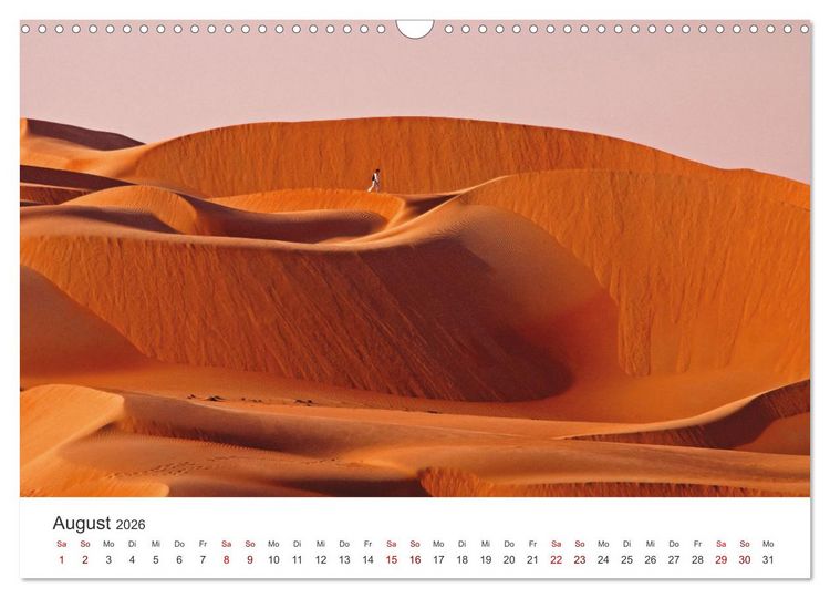 Produktbild: Die D&uuml;nen in der W&uuml;ste von Abu Dhabi (Wandkalender 2026 DIN A3 quer), CALVENDO Monatskalender