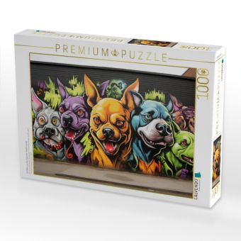 Produktbild: CALVENDO Puzzle Ein Motiv aus dem Kalender "Graffiti Hunde" | 1000 Teile Lege-Gr&ouml;&szlig;e 64x48cm Foto-Puzzle f&uuml;r gl&uuml;ckliche Stunden