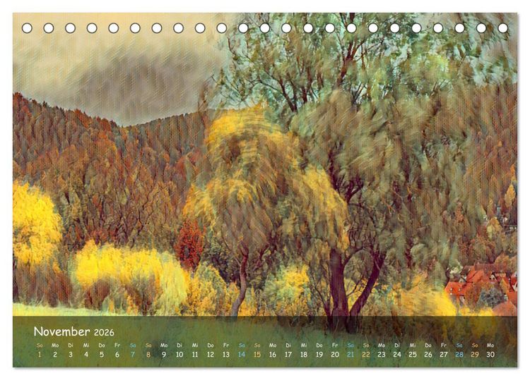 Produktbild: Surreales Farbspiel (Tischkalender 2026 DIN A5 quer), CALVENDO Monatskalender