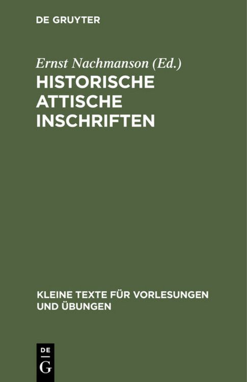 Produktbild: Historische attische Inschriften