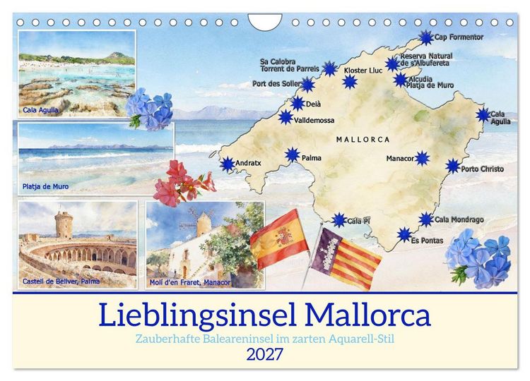 Produktbild: Lieblingsinsel Mallorca (Wandkalender 2027 DIN A4 quer), CALVENDO Monatskalender