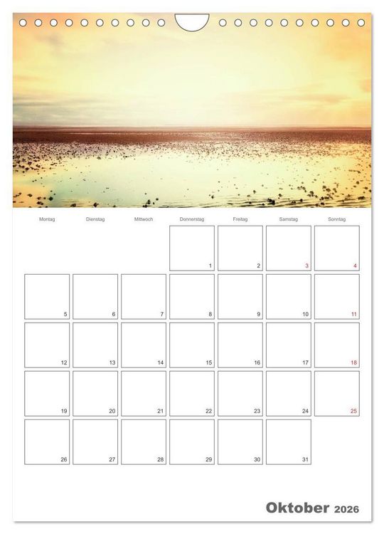 Produktbild: Strandbilder - K&uuml;nstlerische Impressionen von der Nordsee (Wandkalender 2026 DIN A4 hoch), CALVENDO Monatskalender