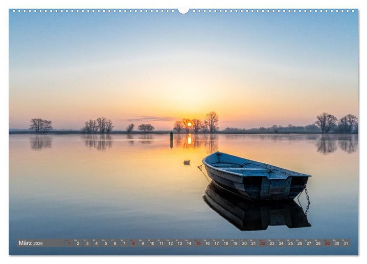 Produktbild: Naturlandschaft Elbe - Im Wechsel der Jahreszeiten (hochwertiger Premium Wandkalender 2026 DIN A2 quer), Kunstdruck in Hochglanz
