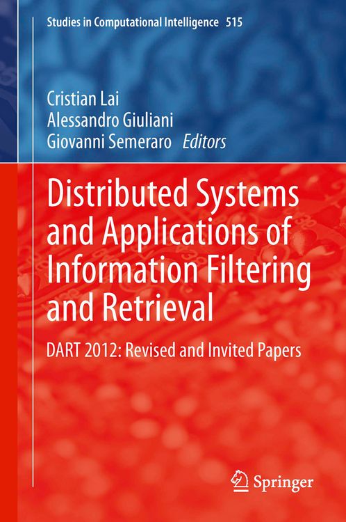 Produktbild: Distributed Systems and Applications of Information Filtering and Retrieval