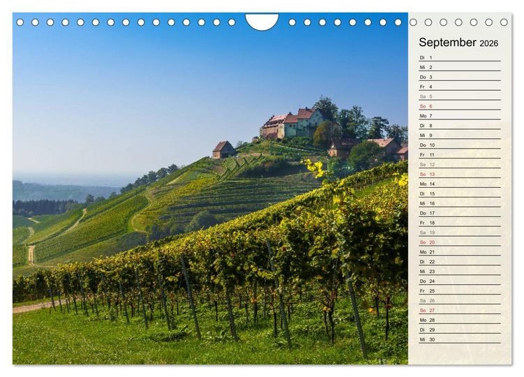 Produktbild: Auf Schusters Rappen... S&uuml;dlicher Oberrhein und S&uuml;dschwarzwald (Wandkalender 2026 DIN A4 quer), CALVENDO Monatskalender