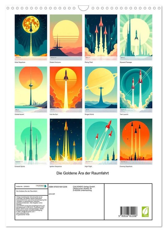 Produktbild: Die Goldene &Auml;ra der Raumfahrt (Wandkalender 2027 DIN A3 hoch), CALVENDO Monatskalender
