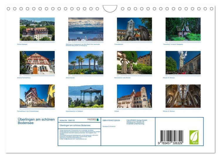 Produktbild: &Uuml;berlingen am sch&ouml;nen Bodensee (Wandkalender 2026 DIN A4 quer), CALVENDO Monatskalender