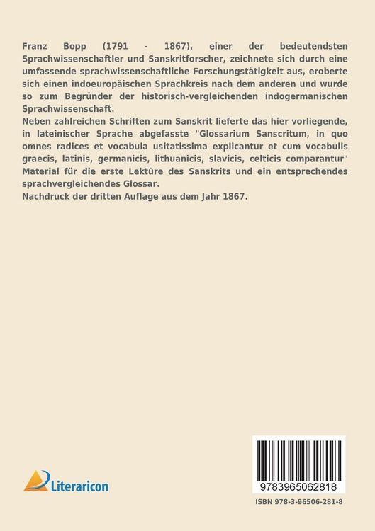 Produktbild: Glossarium Sanscritum