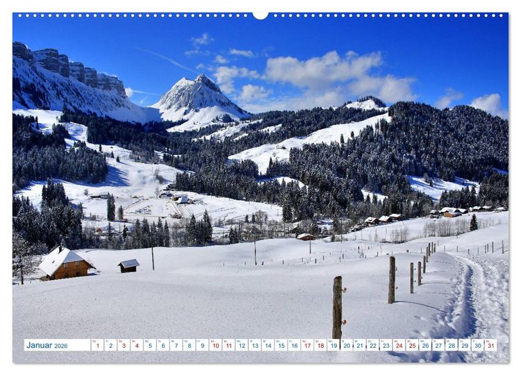 Produktbild: Schweizer Bergblicke (Wandkalender 2026 DIN A2 quer), CALVENDO Monatskalender
