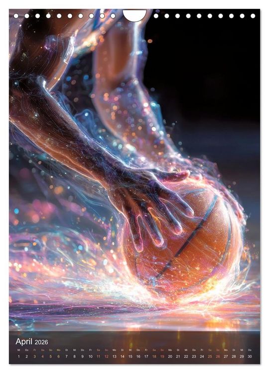 Produktbild: Basketball - Die visuelle Kraft des Sports (Wandkalender 2026 DIN A4 hoch), CALVENDO Monatskalender