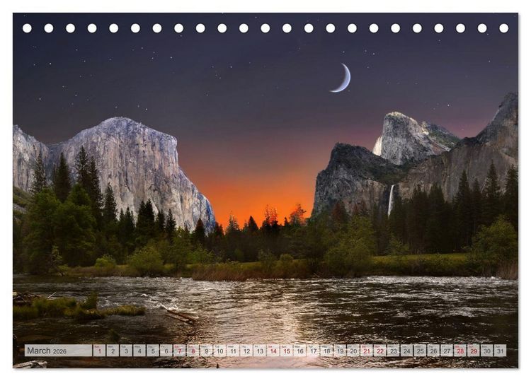 Produktbild: Yosemite National Park Road Trip (Desk Calendar 2026 DIN A5 landscape), CALVENDO 12 Month DeskCalendar