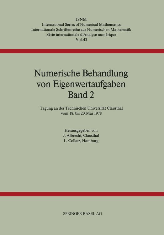 Produktbild: Numerische Behandlung von Eigenwertaufgaben Band 2
