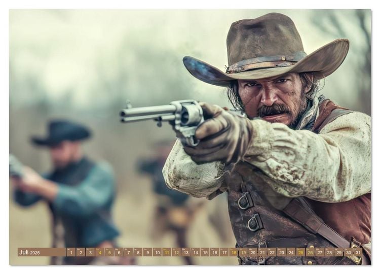 Produktbild: Wilder Westen - Cowboys in Aktion (Wandkalender 2026 DIN A3 quer), CALVENDO Monatskalender