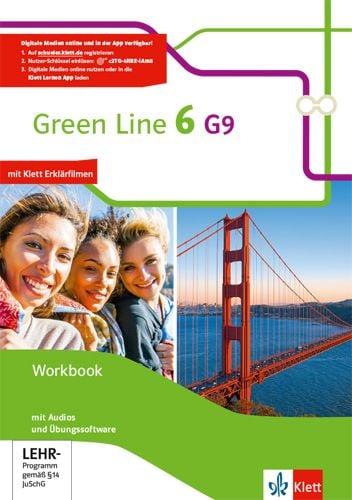 Produktbild: Green Line 6 G9. Workbook. Workbook mit Audios und &Uuml;bungssoftware Klasse 10