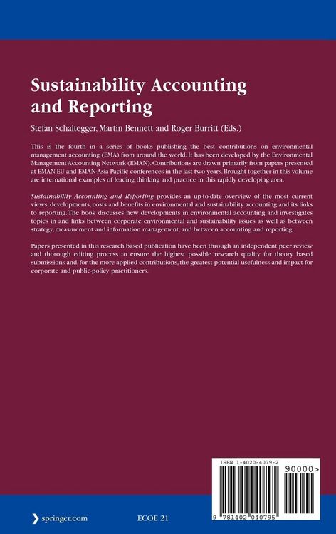 Produktbild: Sustainability Accounting and Reporting