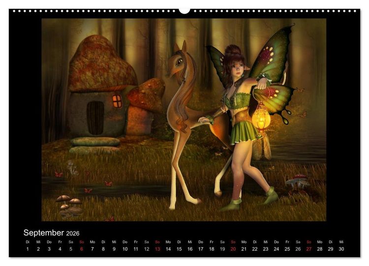 Produktbild: Elfenlichter (Wandkalender 2026 DIN A2 quer), CALVENDO Monatskalender