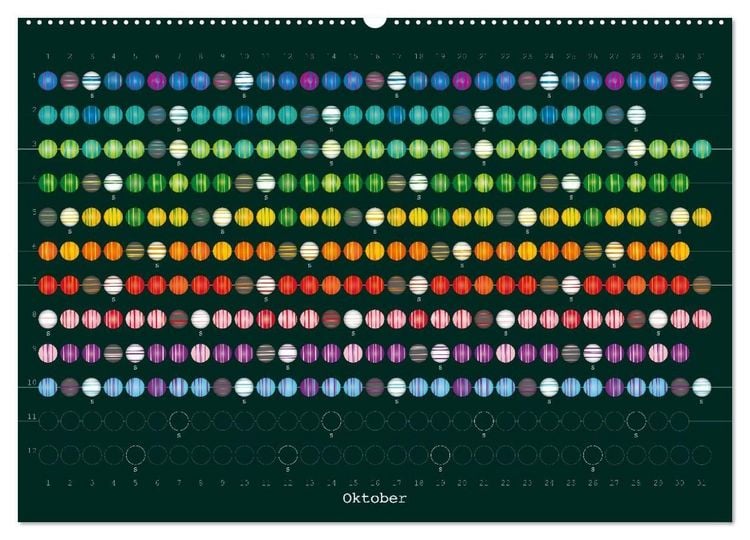 Produktbild: Perlenkalender (hochwertiger Premium Wandkalender 2027 DIN A2 quer), Kunstdruck in Hochglanz