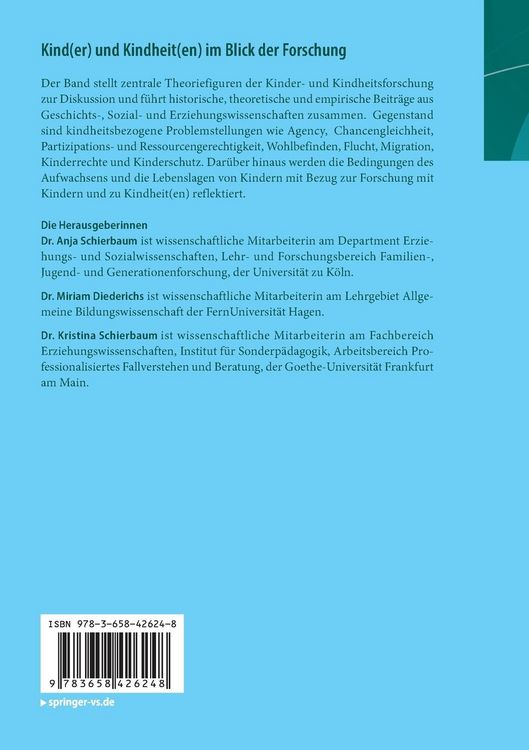 Produktbild: Kind(er) und Kindheit(en) im Blick der Forschung