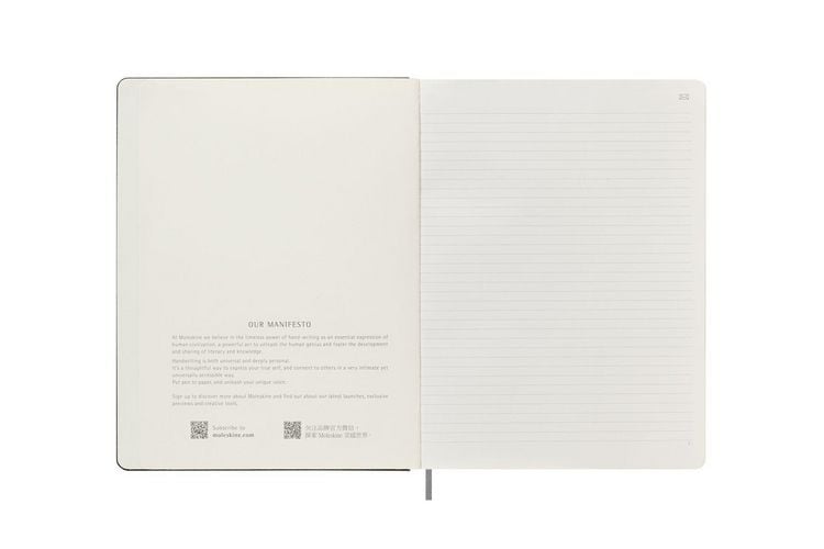 Produktbild: Moleskine Smart Notizb&uuml;cher, X-Large, Liniert, Fester Einband, Schwarz