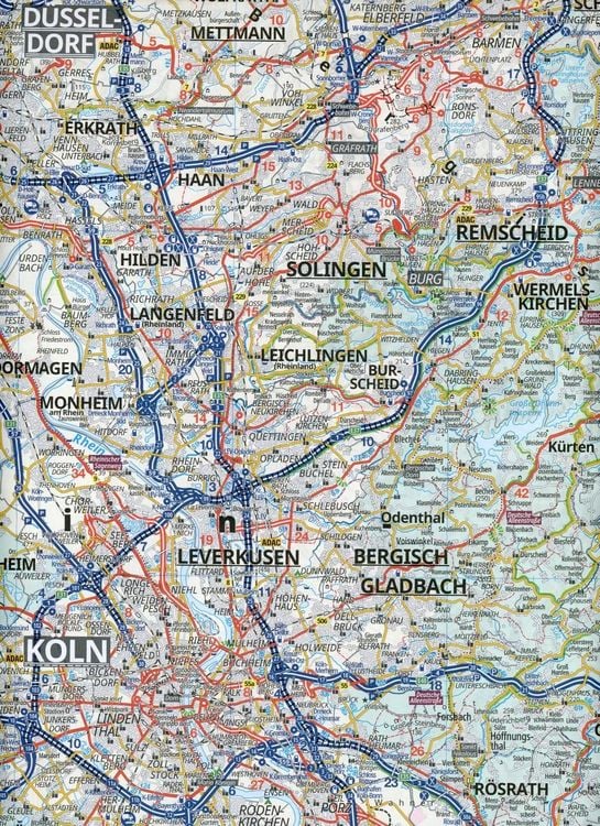 Produktbild: ADAC Regionalkarte Blatt 7 Ruhrgebiet, Köln