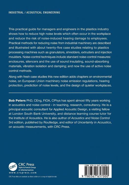 Produktbild: Noise in the Plastics Processing Industry