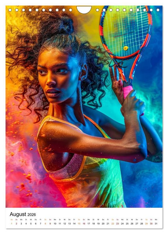 Produktbild: Tennis kreativ (Wandkalender 2026 DIN A4 hoch), CALVENDO Monatskalender