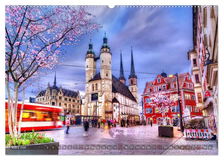 Produktbild: Halle an der Saale - Stadtansichten (hochwertiger Premium Wandkalender 2026 DIN A2 quer), Kunstdruck in Hochglanz