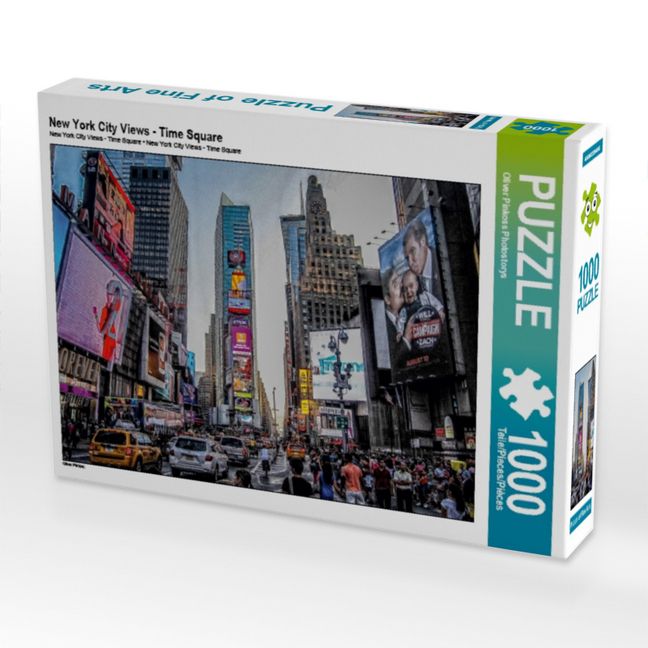 Produktbild: CALVENDO Puzzle New York City Views - Time Square | 1000 Teile Lege-Gr&ouml;&szlig;e 64x48cm Foto-Puzzle f&uuml;r gl&uuml;ckliche Stunden