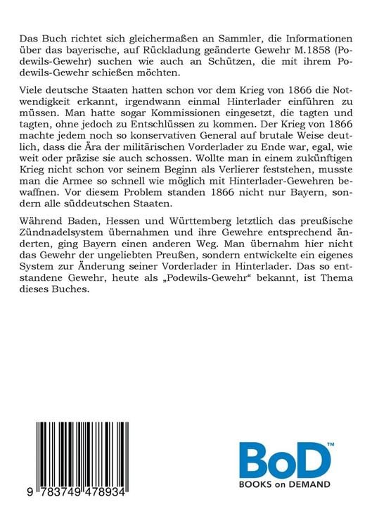 Produktbild: Das bayerische auf R&uuml;ckladung abge&auml;nderte Gewehr M.1858 (Podewils-Gewehr)