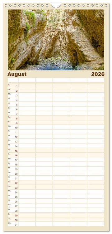 Produktbild: Familienplaner 2026 - Zauberhaftes Zypern mit 5 Spalten (Wandkalender, 21 x 45 cm) CALVENDO