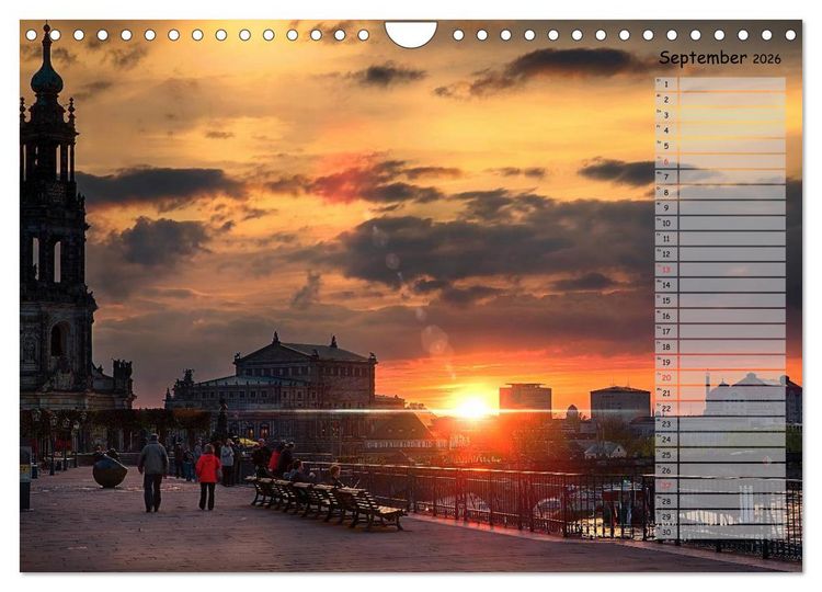 Produktbild: Dresden 2026 / Geburtstagskalender (Wandkalender 2026 DIN A4 quer), CALVENDO Monatskalender