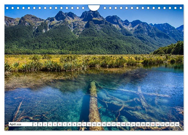 Produktbild: Neuseeland - Die sch&ouml;nsten Orte am anderen Ende der Welt (Wandkalender 2026 DIN A4 quer), CALVENDO Monatskalender