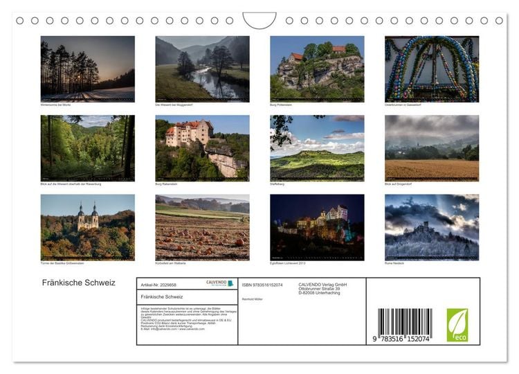 Produktbild: Fr&auml;nkische Schweiz (Wandkalender 2026 DIN A4 quer), CALVENDO Monatskalender