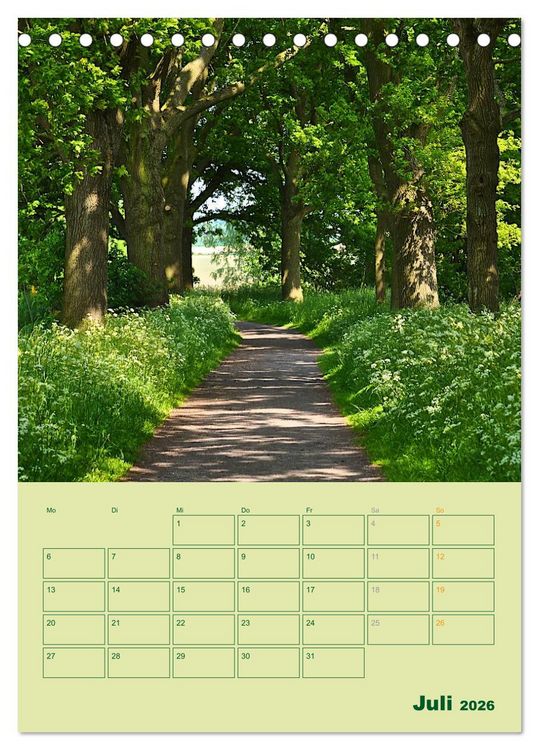 Produktbild: Wald- und Wiesenkalender 2026 Planer (Tischkalender 2026 DIN A5 hoch), CALVENDO Monatskalender