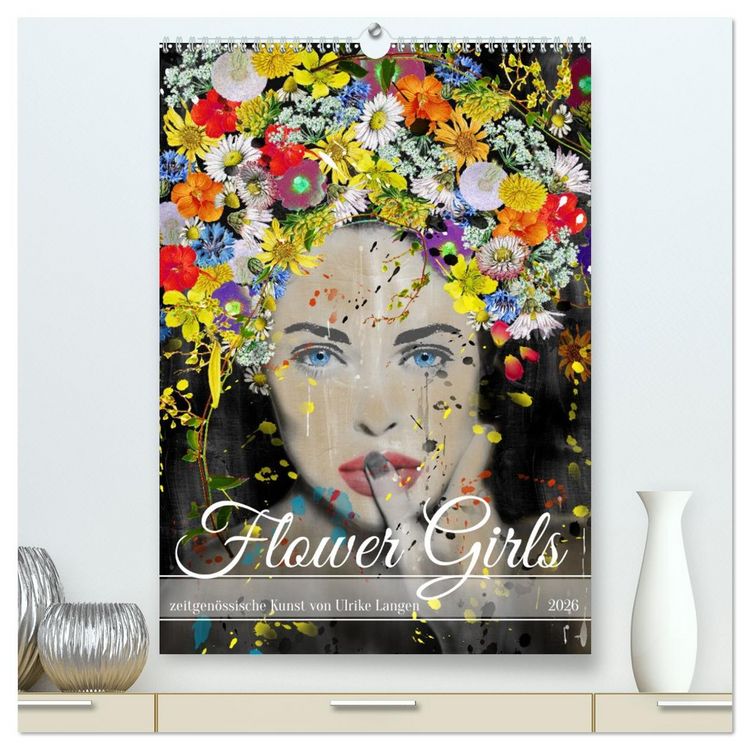 Produktbild: FLOWER GIRLS (hochwertiger Premium Wandkalender 2026 DIN A2 hoch), Kunstdruck in Hochglanz