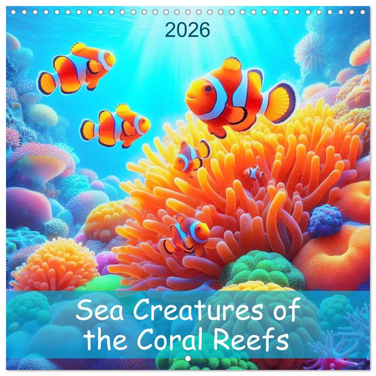 Produktbild: Sea Creatures of the Coral Reefs (Wall Calendar 2026 12 &times; 12 Inch) CALVENDO 12 Month Wall Calendar