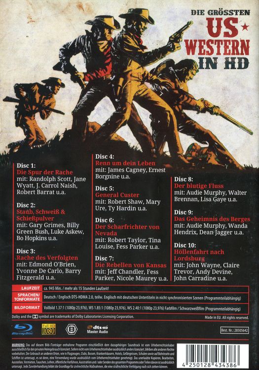 Produktbild: Die gr&ouml;&szlig;ten US-Western in HD [10 BRs]