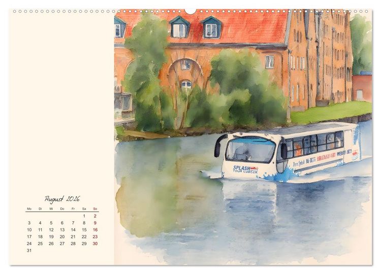 Produktbild: Historische Hansestadt L&uuml;beck (hochwertiger Premium Wandkalender 2026 DIN A2 quer), Kunstdruck in Hochglanz