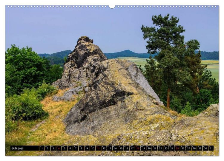 Produktbild: Die Teufelsmauer - Bizarre Felsformationen im Harz (hochwertiger Premium Wandkalender 2027 DIN A2 quer), Kunstdruck in Hochglanz